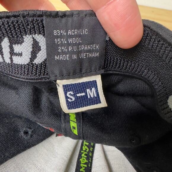 VTG Y2K Monster Energy Drink Hat Fitted Small-Medium One Industries Black Green - Picture 4 of 9